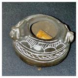 Collection of 3 Decorative Stoneware Items with Hindu Deity Figurine