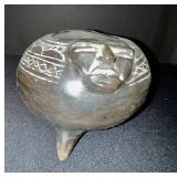 Collection of 3 Decorative Stoneware Items with Hindu Deity Figurine