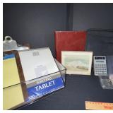 Office Supplies Lot with Clipboards, Calculator, Notebooks, and Accessories