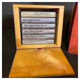 Collection of Sherlock Holmes Audio Cassette Set, Royal Gouda Holland Pitcher, and 10 Vintage Short Story Books