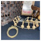 Vintage Collectibles Lot with Wicker Basket, Toys, and Decor Items