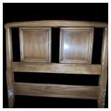 Wooden Hutch Cabinet with Drop-Front Desk and Headboard Set