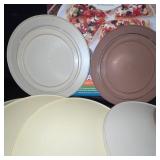 Vintage Tupperware Storage Container Set with Lids and Carriers - 8 Pieces