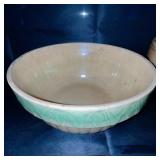 Set of 2 Vintage Stoneware Mixing Bowls - Embossed Designs