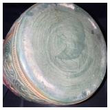 Decorative Ceramic Planter with Floral Relief Design