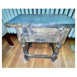 Solid Wood End Table with Drawer and Turned Legs