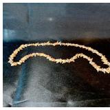 Vintage Stone Chip Bead Necklace in Earth Tones