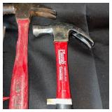 Lot of 4 Hand Tools: Hammers, Pliers, and Tin Snips
