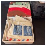 Collection of Vintage Stamps in Decorative Boxes