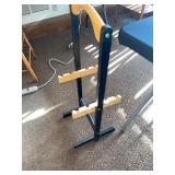 Wood and Metal Standing Quilt Rack