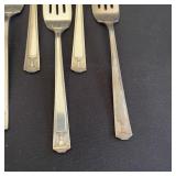 Collection of Vintage Silverplate Flatware including Serving Pieces, Forks, and Spoons