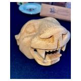 Eclectic Vintage Decorative Lot - Wood Carvings, Pottery, Ceramic Fish Dishes, and More