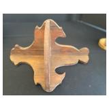 Eclectic Vintage Decorative Lot - Wood Carvings, Pottery, Ceramic Fish Dishes, and More