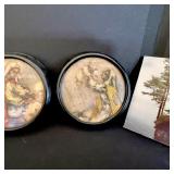 Set of 6 Vintage Landscape Photos and 2 Religious Themed Wall Plaques