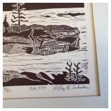 Collection of Art Prints, Historic Maps, and Limited Edition Linocut