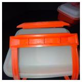 Vintage Tupperware Storage Container Set with Lids and Carriers - 8 Pieces