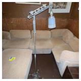 Vintage Adjustable Cast Iron Floor Lamp with Arrow Motif