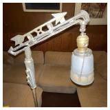 Vintage Adjustable Cast Iron Floor Lamp with Arrow Motif