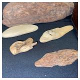 Collection of Driftwood and Pine Cones with Rustic Wooden Caddy