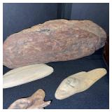 Collection of Driftwood and Pine Cones with Rustic Wooden Caddy