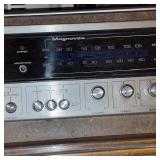 Vintage Magnavox Wood Console Stereo Cabinet with Radio and Turntable