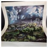 Collection of 3 Art Prints Including View of Toledo and Scenic Landscapes