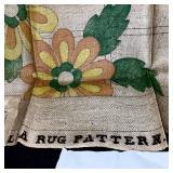 Lot of 4 Vintage Needlework and Rug Canvas Patterns with Instructions