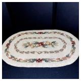 Wicker Basket with 3 Assorted Decorative Rugs