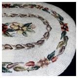 Wicker Basket with 3 Assorted Decorative Rugs