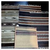 Assorted Set of 4 Southwestern and Woven Area Rugs