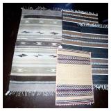 Assorted Set of 4 Southwestern and Woven Area Rugs