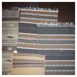 Assorted Set of 4 Southwestern and Woven Area Rugs