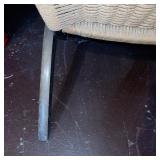 Vintage Woven Cord Folding Chair with Wooden Frame