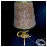 Collection of 4 Vintage Table and Floor Lamps with Assorted Shades