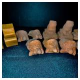 Collection of 12 Decorative Cast Stone and Metal Animal Figurines