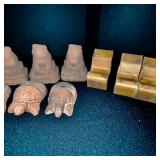 Collection of 12 Decorative Cast Stone and Metal Animal Figurines