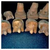 Collection of 12 Decorative Cast Stone and Metal Animal Figurines