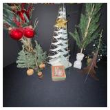 Holiday Decor Collection with Artificial Trees, Tin, and Ornaments
