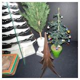 Holiday Decor Collection with Artificial Trees, Tin, and Ornaments