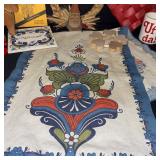 Scandinavian Decor Collection with Towels, Uff Da Mugs, Dala Horse, and Folk Art Accents
