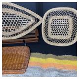 Kitchen Basket and Bread Pan Set with Woven Table Runner