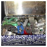 Vintage Floral Tin with Assorted Metal Cookie Cutters
