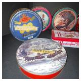 Collection of 13 Decorative Holiday and Collectible Tin Containers