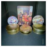 Collection of 13 Decorative Holiday and Collectible Tin Containers