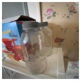 Plastic Storage Tower with Baskets, il Passatutto Velox Food Mill, and 2 Atlas Mason Jars