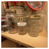 Collection of Vintage Decorative Tins and Glass Jars