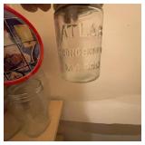 Collection of Vintage Decorative Tins and Glass Jars