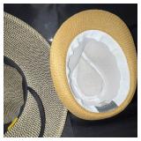 Collection of 3 Straw Hats and 2 Woven Hand Fans