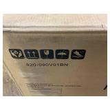 HOMCOM 32" Electric Fireplace with Mantel, Freestanding Heater with LED Log Flame, Shelf and Remote Control, 1400W, Brown