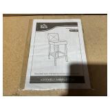 HOMCOM Bar Stools Set of 2, Upholstered Bar Height Kitchen Stools with Build-in Footrest, Solid Wood Legs, Beige